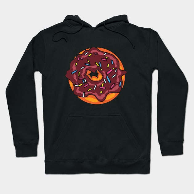 Chocolate Donut Hoodie by okpinsArtDesign